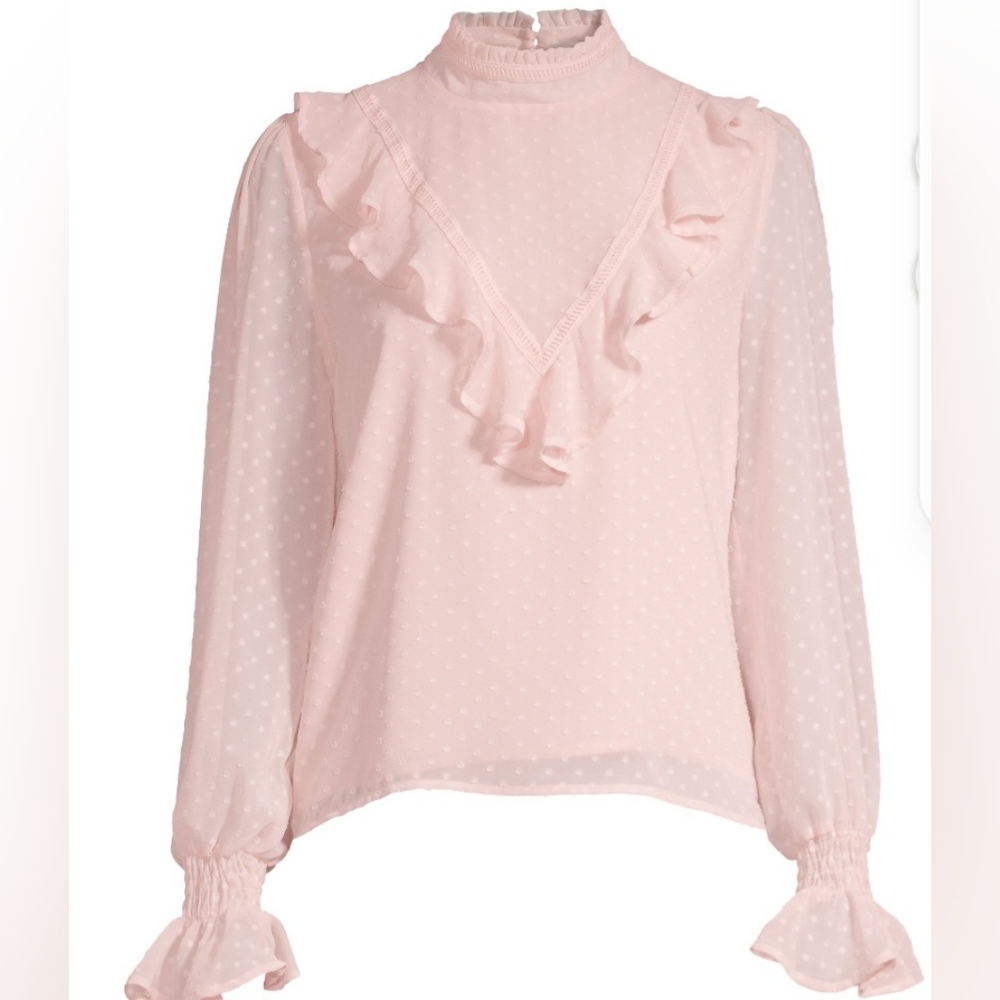 Love‎ Sadie Women's High Neck Ruffle Blouse